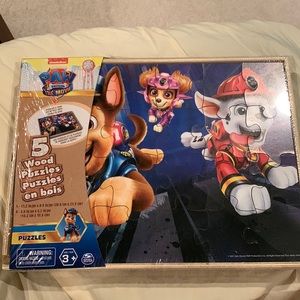 Paw patrol nicekelodeon 5 wood puzzles